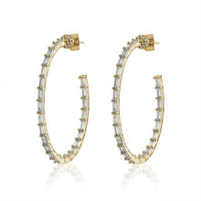 Load image into Gallery viewer, LARGE BAGUETTE HOOPS