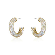 Load image into Gallery viewer, LIMLIM PAVE CRYSTAL HOOPS
