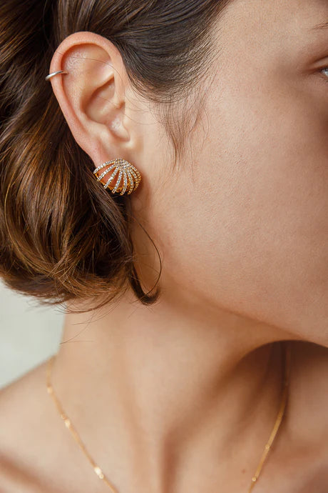 LIMLIM CRYSTAL HUGGER EARRINGS
