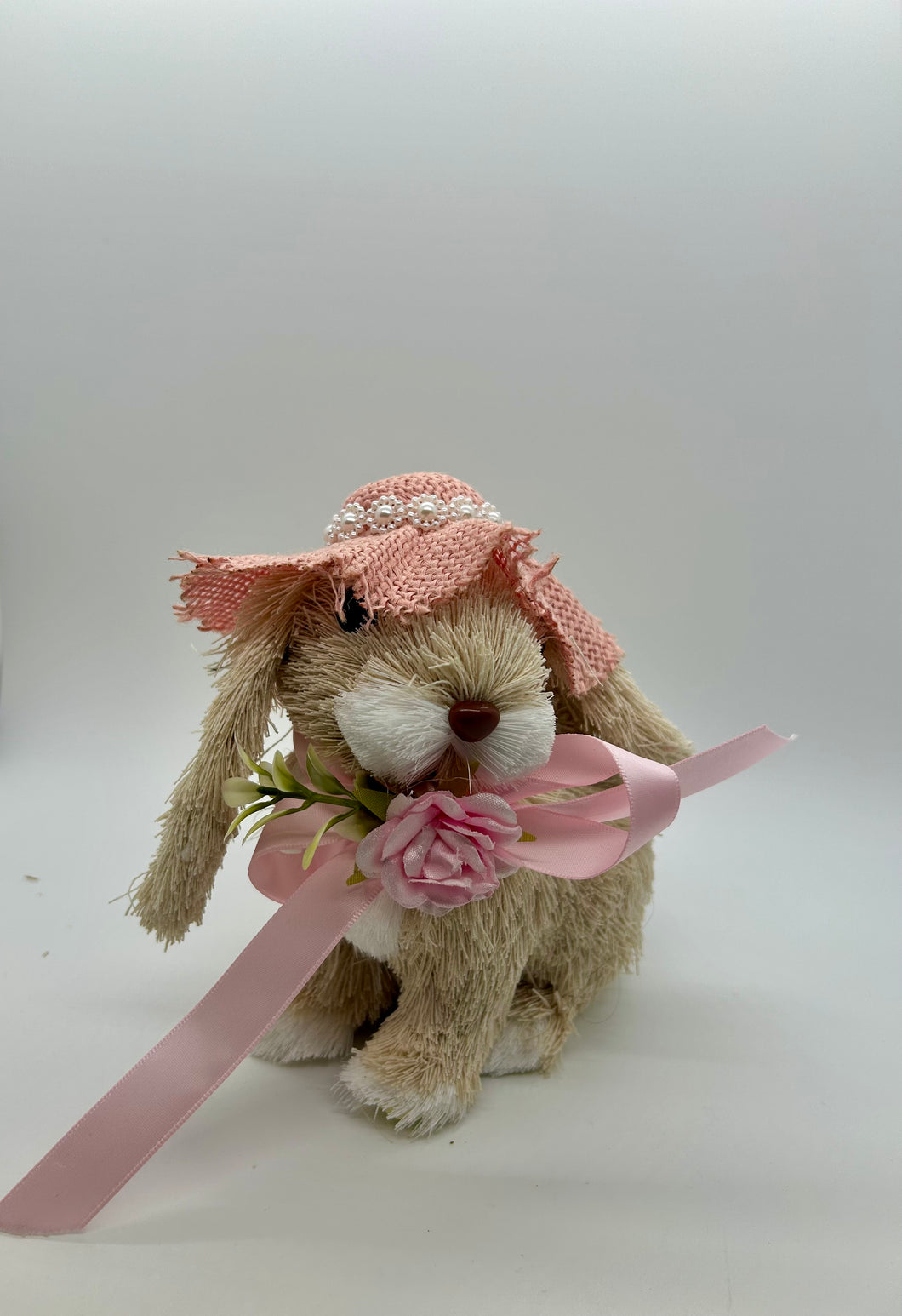 BUNNY w/ PINK JUTE HAT