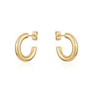 SMALL GOLD TUBE HOOPS