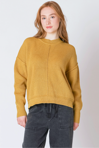OCHRE MOCKNECK SWEATER