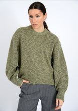 Load image into Gallery viewer, UNNI GREEN NEP LONG SLEEVE CREW NECK PULLOVER SWEATER