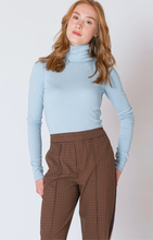 Load image into Gallery viewer, ICE BLUE EXPOSED SEAM TURTLENECK