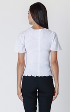 Load image into Gallery viewer, WHITE SMOCKED TOP
