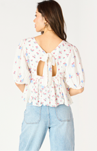 Load image into Gallery viewer, FLORAL TIE BACK PRINTED TOP