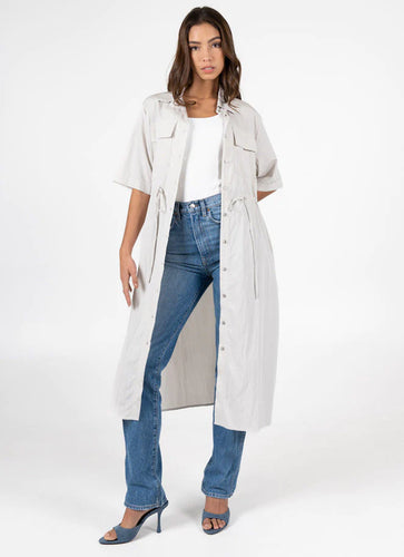 SHIRT DRESS WITH TIE