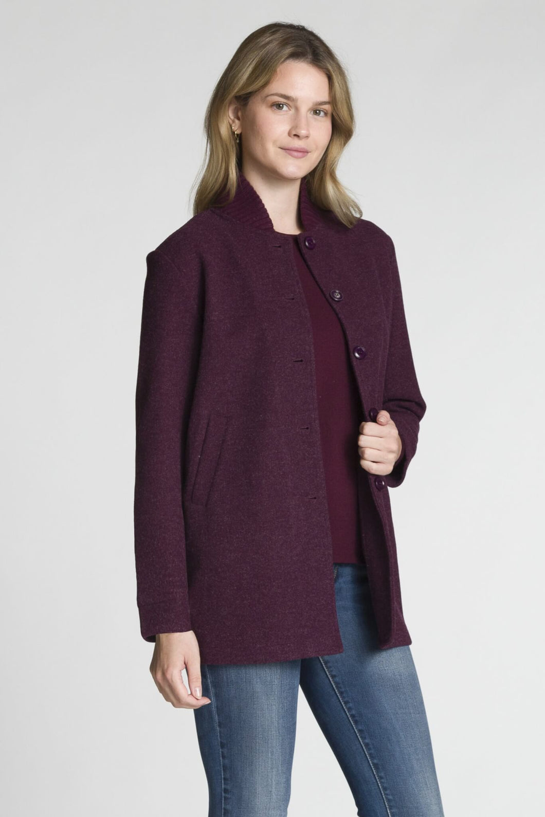 BUTTON FRONT JACKET WITH POCKETS