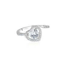 Load image into Gallery viewer, PAVE HEART SIDE RING