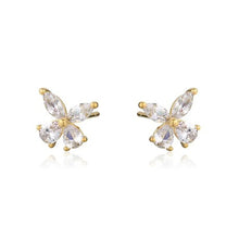 Load image into Gallery viewer, BUTTERFLY CRYSTAL STUDS