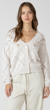 Load image into Gallery viewer, EMBROIDERED POINTELLE CARDIGAN
