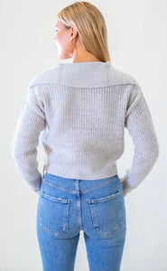 LONG SLEEVE TROYER NECK PULL-OVER