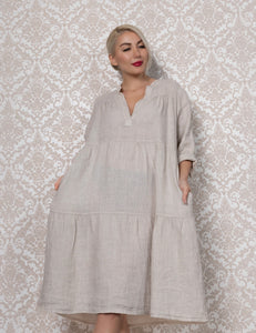 GABRIELLA ITALIAN ROLL UP SLEEVE DRESS