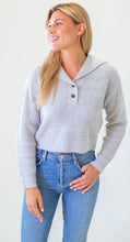 Load image into Gallery viewer, LONG SLEEVE TROYER NECK PULL-OVER