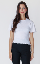Load image into Gallery viewer, WHITE SMOCKED TOP