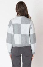 Load image into Gallery viewer, HEATHER GREY COLOUR BLOCK SWEATER