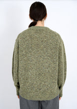Load image into Gallery viewer, UNNI GREEN NEP LONG SLEEVE CREW NECK PULLOVER SWEATER