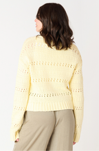 Load image into Gallery viewer, LEMON OPEN STITCH CROPPED CARDIGAN