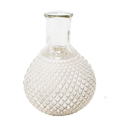 ROUND WHITE LED VASE