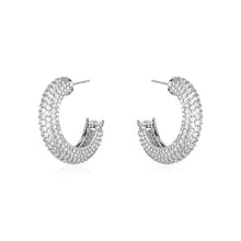 Load image into Gallery viewer, PAVE CRYSTAL HOOPS