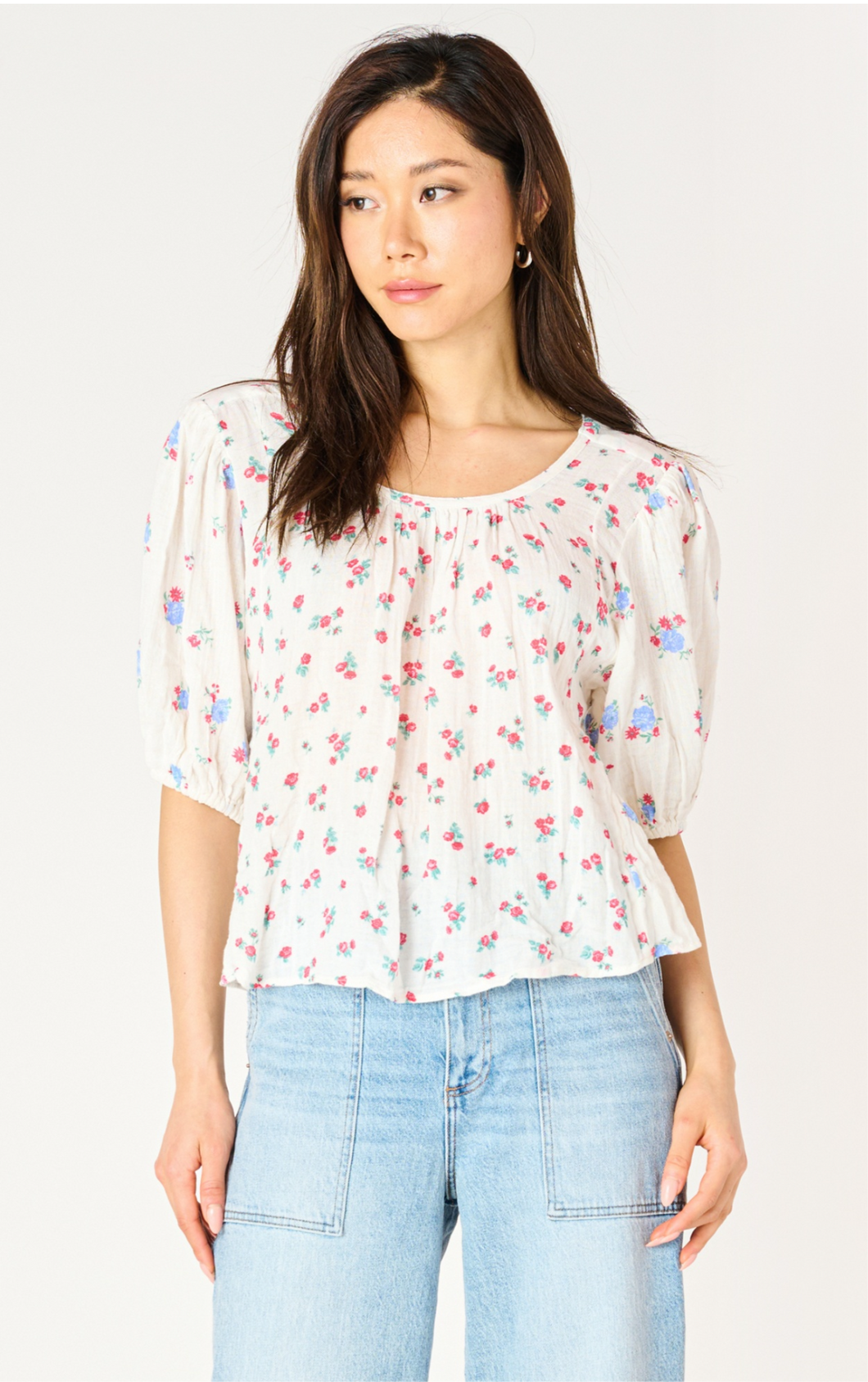 FLORAL TIE BACK PRINTED TOP