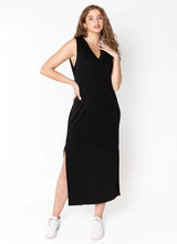 Load image into Gallery viewer, V NECK MAXI T-SHIRT DRESS