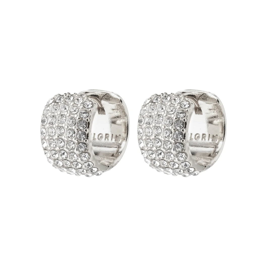 BE CRYSTAL HUGGIE HOOPS