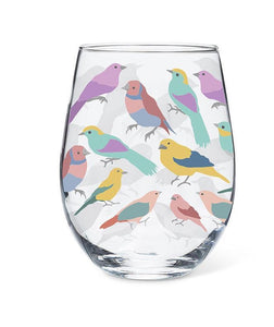 BIRDS STEMLESS WINE GLASS