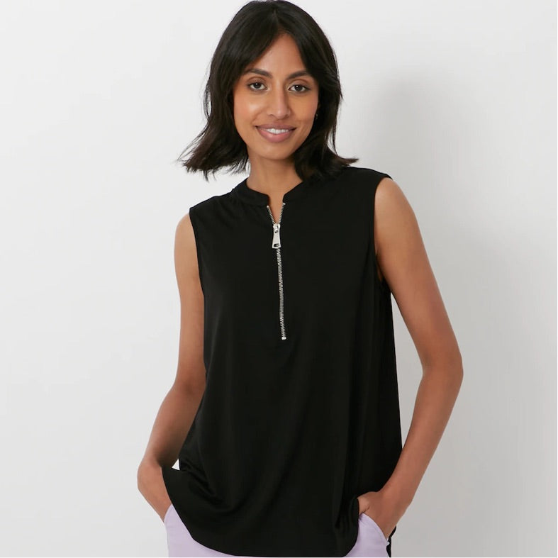 S/LESS BAMBOO ZIPPER TOP