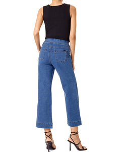 HUE RIPPED CROPPED FLARE DENIM