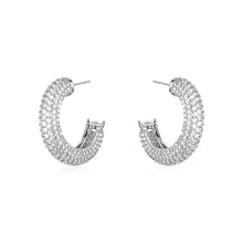 Load image into Gallery viewer, PAVE CRYSTAL HOOPS