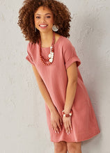 Load image into Gallery viewer, COTTON SHORT SLEEVE DRESS