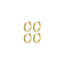Load image into Gallery viewer, FRIENDS 2IN1 CRYSTAL HUGGIE HOOPS