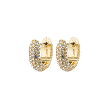 Load image into Gallery viewer, LONA CHUNKY CRYSTAL HUGGIE HOOPS