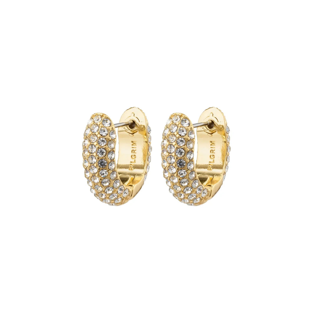 LONA CHUNKY CRYSTAL HUGGIE HOOPS