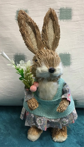 EASTER BUNNY W/ BLUE JUTE