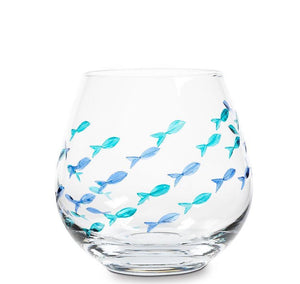BLUE FISH STEMLESS WINE GLASS