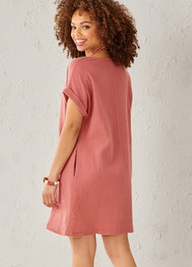 COTTON SHORT SLEEVE DRESS