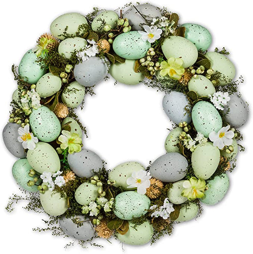 LILAC AND GREEN EGG WREATH